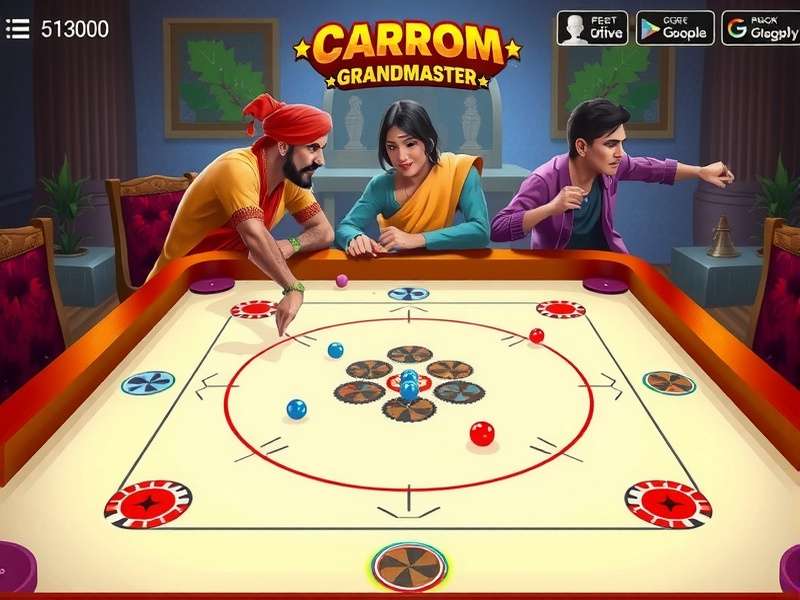 Carrom Stars Grandmaster tournament scene in India